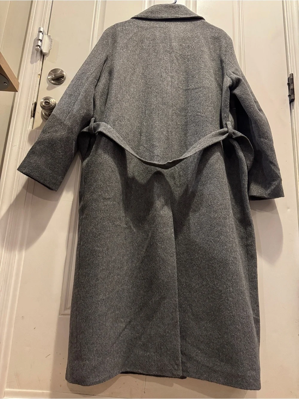 & OTHER STORIES Relaxed Alpaca Blend Coat Wool Belted Trench Long Gray $249.00 - Picture 16 of 16